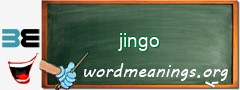 WordMeaning blackboard for jingo